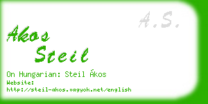 akos steil business card